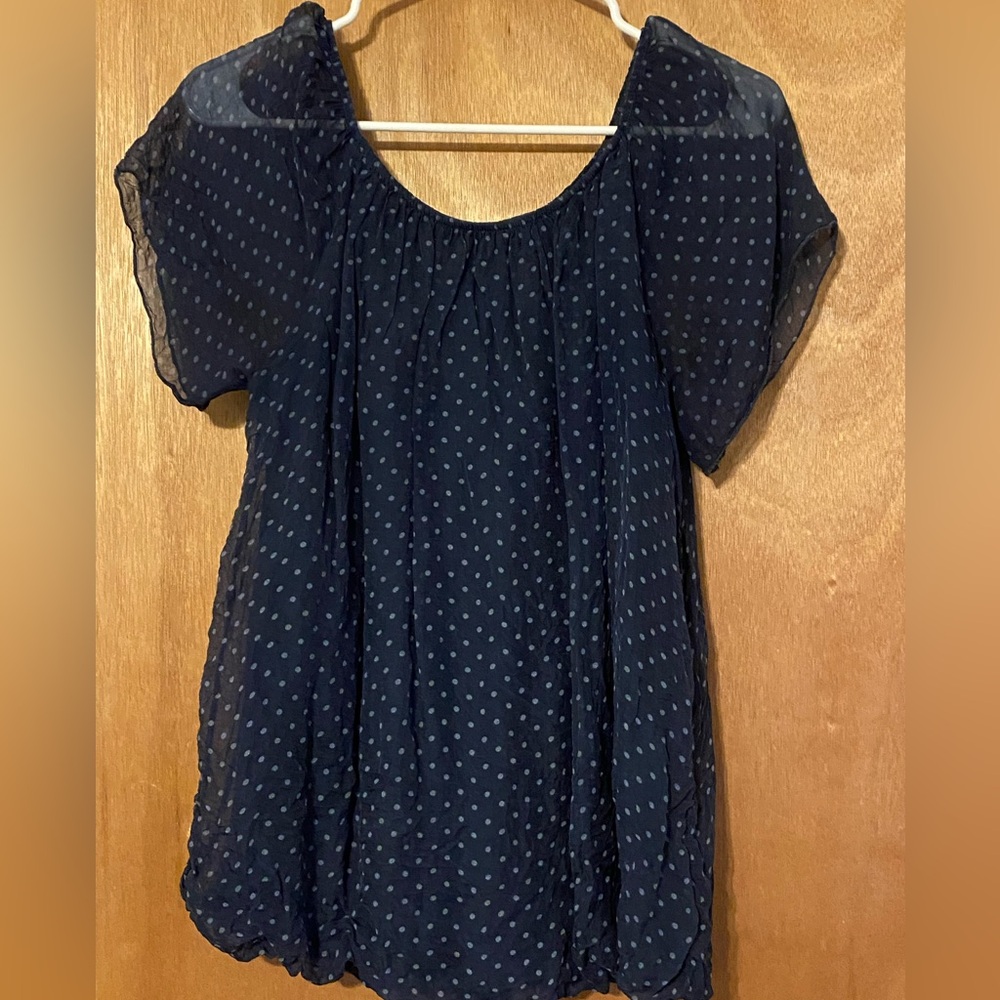 Luisa Ricci Silk Peasant Blouse